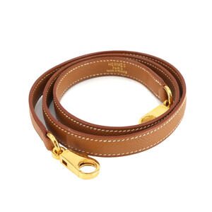 Hermes Hermès Kelly Bolide Shoulder Strap, Couchvel Epsom Gold/Brown